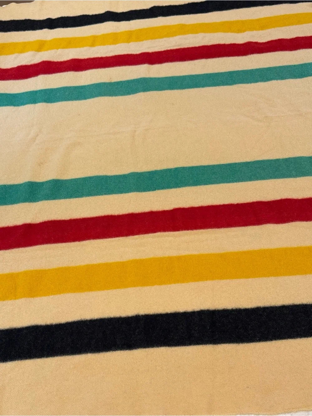 Vintage Hudson’s Bay Orange Label 3-1/2 Point Blanket 62 x 76
